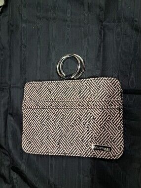POUCHEE black/Natural Poly Straw The Ultimate Handbag Organizer.